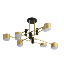 8404/8C COMFI LN 000 черный/золото, металл/пластик Светильник потолочный GX53 LED 8*7W 220V DIZZY