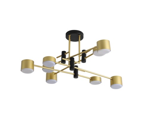 8404/8C COMFI LN 000 черный/золото, металл/пластик Светильник потолочный GX53 LED 8*7W 220V DIZZY