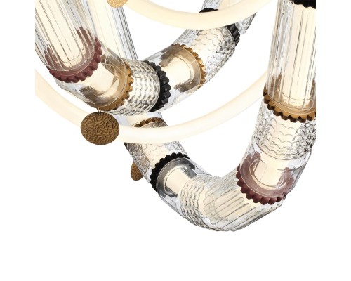 5455/80CL L-VISION ODL_EX26 043 сатин.латунь/терракот/черный Люстра потолочная LED 80W 4000K COLLIER