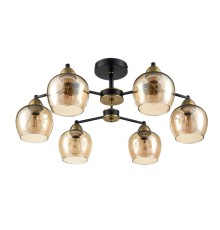 8249/6C COMFI LN 000 черный/античное золото/янтарный, металл/стекло Люстра потолочная Е27 6*60W 220V LANDA