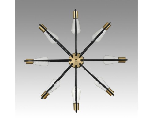 8058/8C COMFI LN24 черный, медь/ металл/ Люстра потолочная E27 8*60W 220V ALMIRA