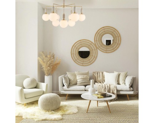 6580/9C CLASSI LN24 французское золото, серый/белый металл, керамика/стекло Люстра потолочная E14 9*40W 220V VIVIEN