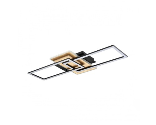 8021/90CL LEDIO LN24 черный/золотой/черный, металл/акрил Потолочный светильник с пультом ДУ LED 90W 220V 3000-6500К GOLDY