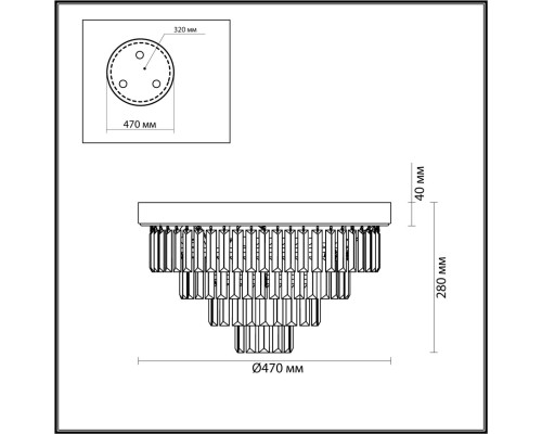 5257/6C CLASSI LN23 латунь Люстра потолочная E14 6*40W 220V ZAHA