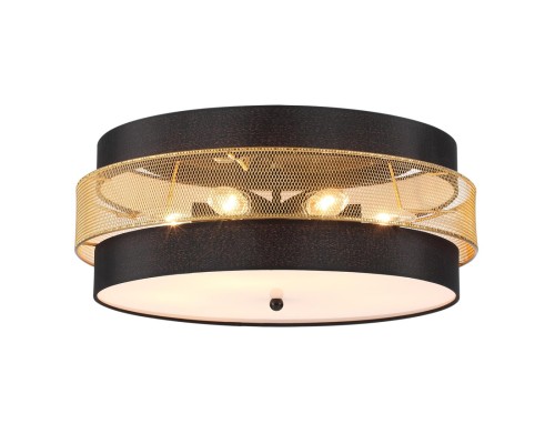 8003/6C MODERNI LN24 черный/черный, золотой металл/металл, текстиль Потолочный светильник Е27 6*60W 220V ANIMAISA