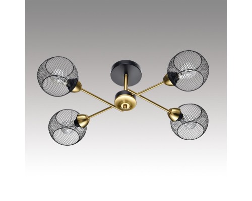 8247/4C COUNTY LN25 черный/бронза, металл Люстра потолочная Е27 4*60W 220V TUNARA