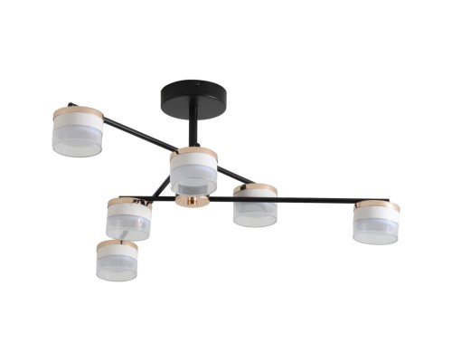 8403/6C COMFI LN 000 черный/золотой, металл/акрил Светильник потолочный GX53 LED 6*7W 220V CHARLY