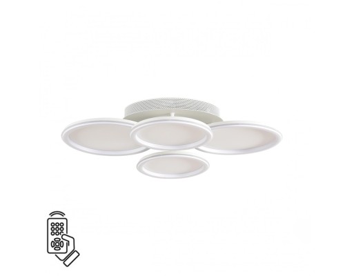 8380/95CL LEDIO LN белый, металл/акрил Умная люстра потолочная с ПДУ и голосовым управлением LED 95W 3000-6500К 220V ALIS SMART
