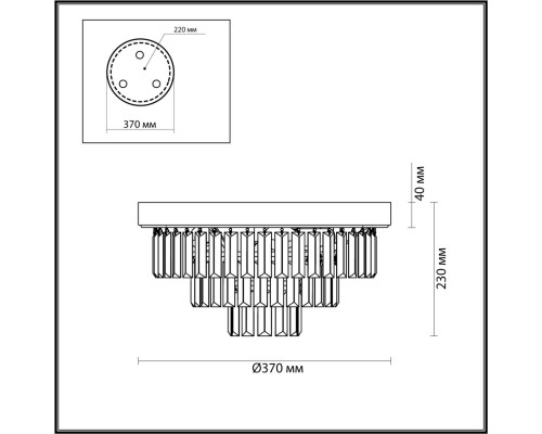 5257/4C CLASSI LN23 латунь Люстра потолочная E14 4*40W 220V ZAHA
