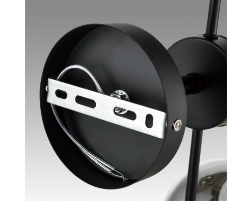 8059/4C COMFI LN24 черный, медь/дымчатый металл/стекло Люстра потолочная E27 4*60W 220V EMINA