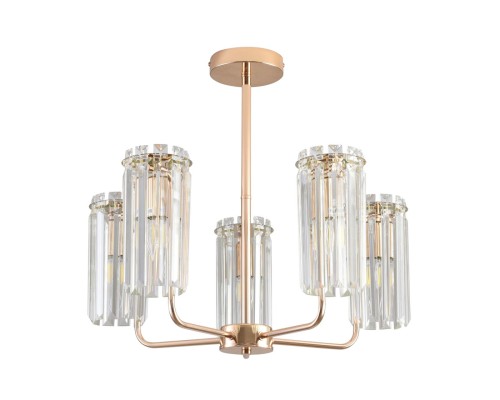 8347/5 CLASSI золото/прозрачный, металл/хрусталь Люстра подвесная E14 5*40W 220V FAVLA