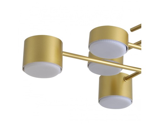 8404/8C COMFI LN 000 черный/золото, металл/пластик Светильник потолочный GX53 LED 8*7W 220V DIZZY