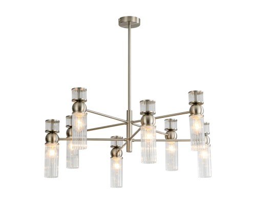 8277/8 MODERNI LN26 164 сатин никель/прозрачный, металл/стекло Люстра Е14 8*40W 220V DENVER