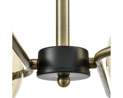 8062/4C COMFI LN24 черный/тонированный металл/стекло Люстра потолочная E27 4*60W 220V ERENA