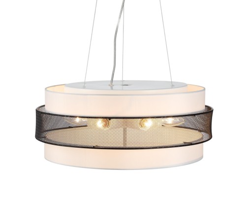 8002/6C MODERNI LN24 белый, черный металл/металл, текстиль Потолочный светильник Е27 6*60W 220V ANIMAISA