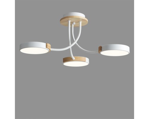 5654/54CL LEDIO LN23 064 белый, дерево Люстра потолочная LED 54W 3000-6000K 3125Лм 220V ARLEY