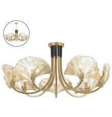 4870/7 HALL ODL_EX22 149 золотой/чёрный/стекло Люстра E14 7*40W VENTAGLIO