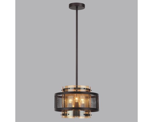 8007/3 MODERNI LN24 черный/черный, золотой металл/металл, стекло Подвесной светильник Е14 3*40W 220V Zarina