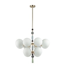 5405/12 MODERN ODL_EX24 83 золотой/серый/голубой/зеленый/белый матов./металл/керамика/стекло Люстра E14 12*40W PALLE