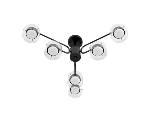 8349/6C COMFI черный/прозрачный, металл/стекло Светильник потолочный LED GX53 6*7W 220V NATALINA