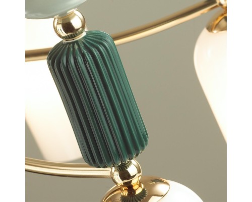 4861/5C CLASSIC ODL_EX21 37 золото/разноцветн./керамика/стекло Люстра потолочная E14 5*40W CANDY