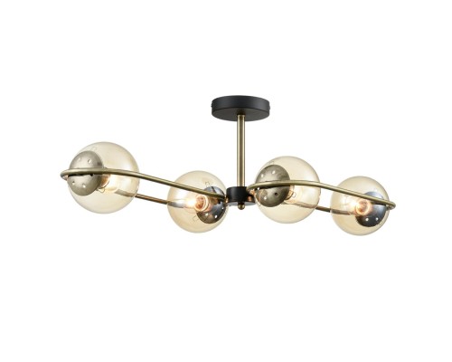 8062/4C COMFI LN24 черный/тонированный металл/стекло Люстра потолочная E27 4*60W 220V ERENA