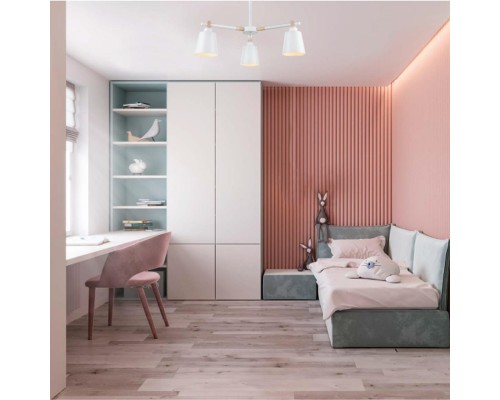 8097/3C MODERNI LN25 белый/белый металл, дерево/металл Люстра потолочная Е27 3*60W 220V ROSALINA