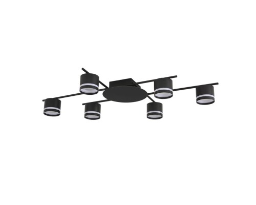 8362/6C COMFI LN 000 черный, металл/акрил Светильник потолочный GX53 LED 6*7W 220V BERTY