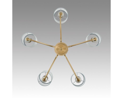 6590/5 CLASSI LN24 латунь/мятный зеленый, металл, керамика/текстиль Люстра подвесная E14 5*40W 220V ANRI