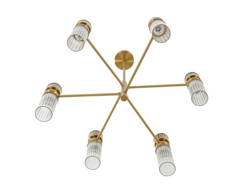 8276/6 MODERNI латунь/прозрачный, металл/стекло Люстра Е14 6*40W 220V DENVER