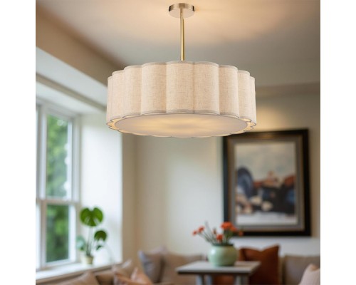 8287/7 PROVENCE LN26 185 золотой/бежевый, металл/текстиль Люстра потолочная Е14 7*40W 220V KORTNI