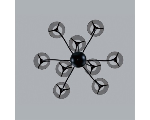 6570/9C MODERNI LN24 черный/дымчатый/металл/стекло Люстра потолочная G9 9*20W 220V SMOKY