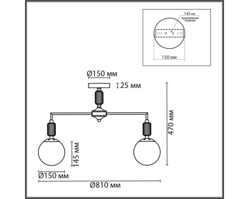 6580/7C CLASSI LN24 французское золото, серый/белый металл, керамика/стекло Люстра потолочная E14 7*40W 220V VIVIEN