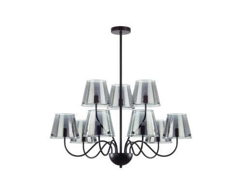 6570/9C MODERNI LN24 черный/дымчатый/металл/стекло Люстра потолочная G9 9*20W 220V SMOKY