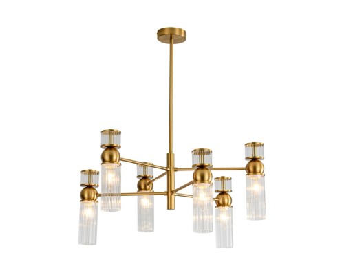 8276/6 MODERNI латунь/прозрачный, металл/стекло Люстра Е14 6*40W 220V DENVER