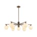 8278/9 MODERNI латунь/белый, металл/стекло Люстра Е14 9*40W 220V CARMELA