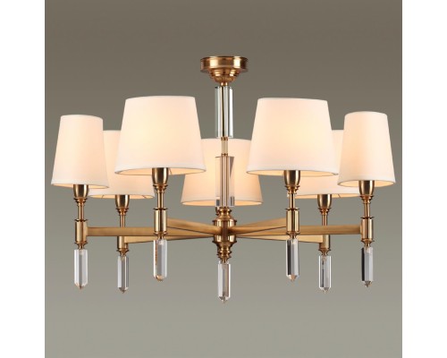 4894/7 MODERN ODL_EX22 55 бронзовый/белый/ткань Люстра E14 7*40W LONDON