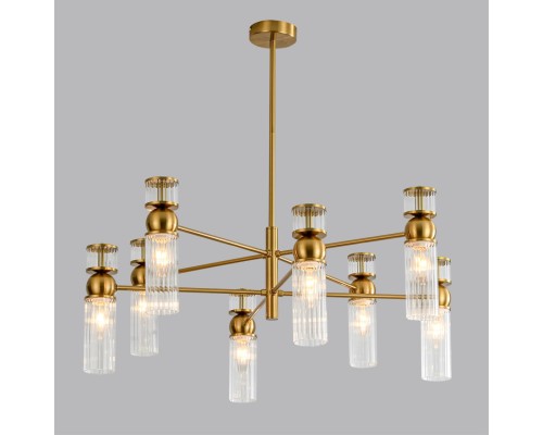 8276/8 MODERNI латунь/прозрачный, металл/стекло Люстра Е14 8*40W 220V DENVER