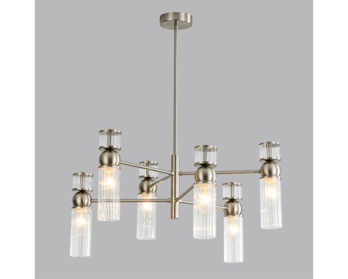 8277/6 MODERNI сатин никель/прозрачный, металл/стекло Люстра Е14 6*40W 220V DENVER