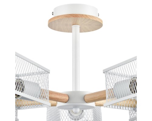 8246/5C COUNTY LN25 белый, металл/дерево Люстра потолочная Е27 5*60W 220V IRMA