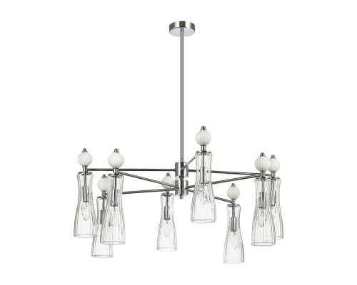 8268/8 NEOCLASSI хром/белый/прозрачный, металл/керамика/стекло Люстра Е14 8*40W 220V EMILY