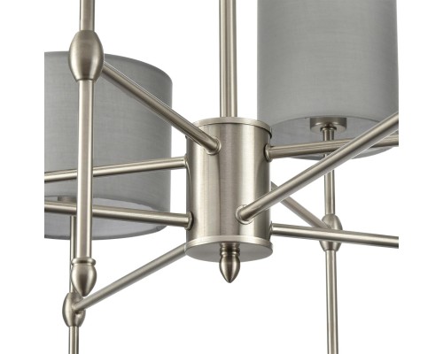 8262/8C CLASSI LN26 металл/текстиль, никель/серый Люстра потолочная E14 8*40W 220V LATTI