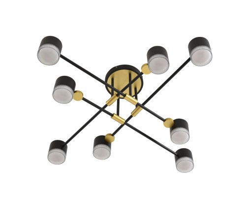 8307/8C COMFI золотой/черный, металл Светильник потолочный GX53 LED 8*7W 220V LENIANA