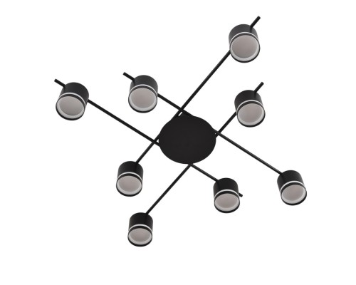 8362/8C COMFI LN 000 черный, металл/акрил Светильник потолочный GX53 LED 8*7W 220V BERTY