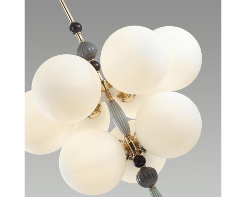 5405/9 MODERN ODL_EX23 35 золотой/серый/зеленый/белый матовый металл/керамика/стекло Люстра E14 9*40W PALLE