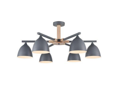 8096/6 Люстра потолочная серый металл, дерево/металл Е27 6*60W 220V COLANGE