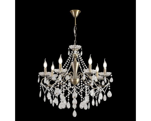 8346/7 CLASSI бронза/прозрачный, металл/хрусталь Люстра потолочная E14 7*40W 220V LUINA