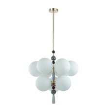 5405/9 MODERN ODL_EX23 35 золотой/серый/зеленый/белый матовый металл/керамика/стекло Люстра E14 9*40W PALLE