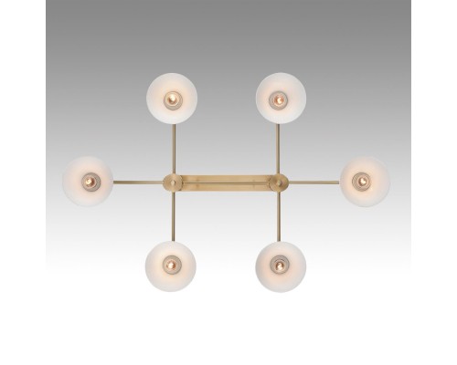 8113/6 MODERNI LN25 латунь/белый, металл/стекло Люстра потолочная E27 6*60W 220V CORNE