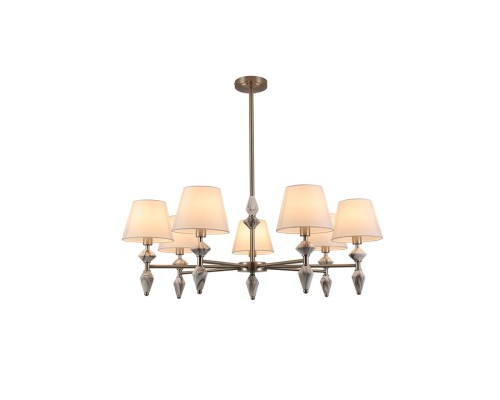 8274/7 CLASSI никель/белый/серый, металл/керамика/ткань Люстра Е14 7*40W 220V VERMONT